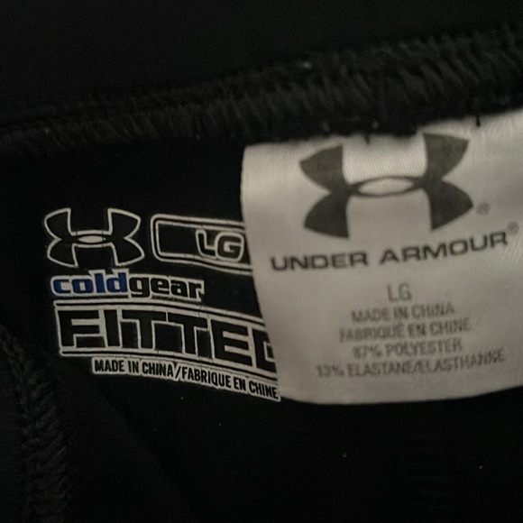 Under Armour Jet Black Athletic Leggings‎ - Picture 3 of 4